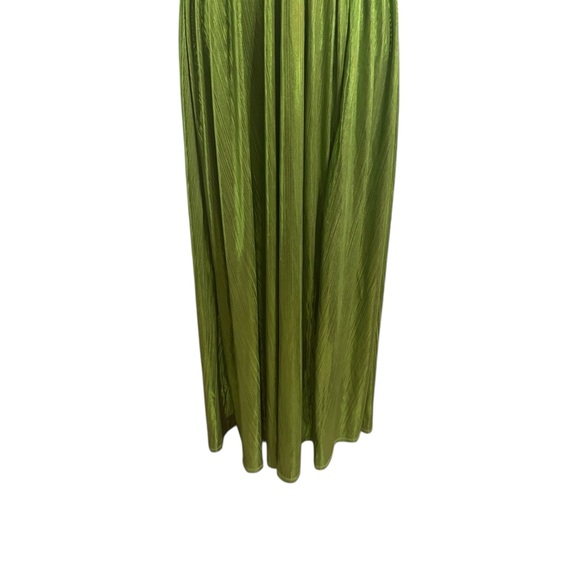 SINCERELY JULES metallic green goddess maxi dress size S - Picture 4 of 10